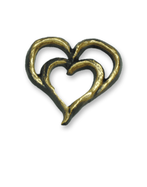 Ornament med hjerter i bronse fra Sigvartsen Steinindustri