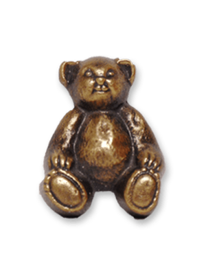 Ornament med bamse i bronse fra Sigvartsen Steinindustri